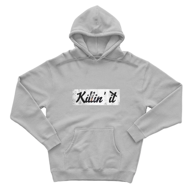 Urban Graffiti Art with Motivational Typography Male Pullover Hoodie