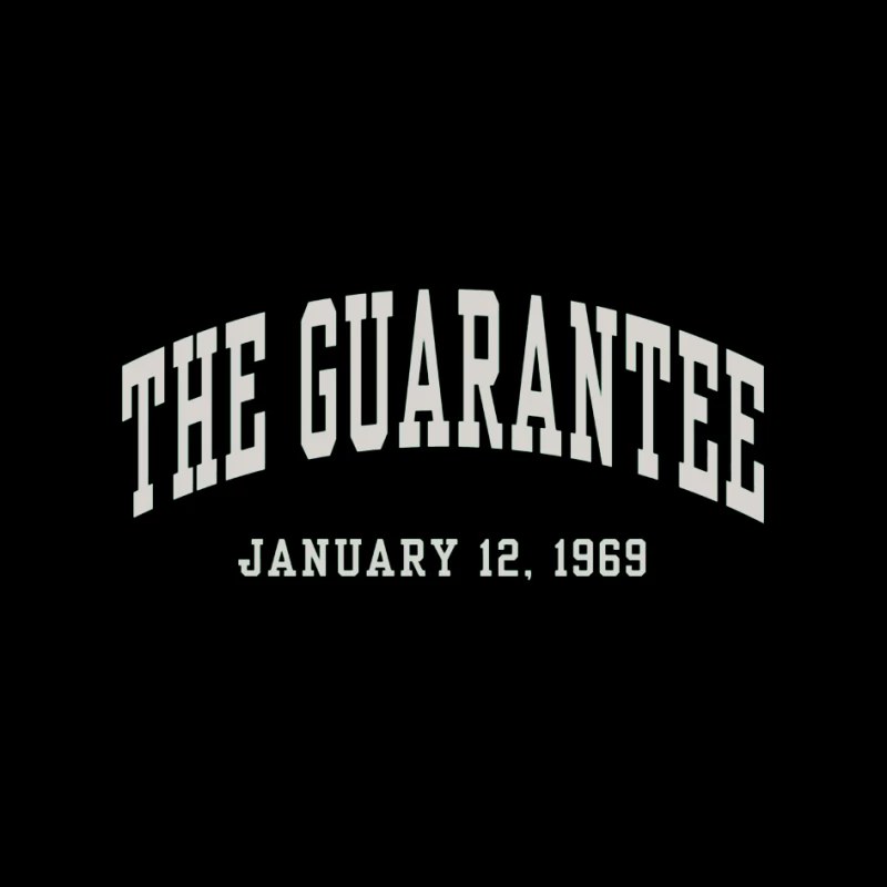 The Guarantee - Vintage Typography from January 12, 1969 Pin