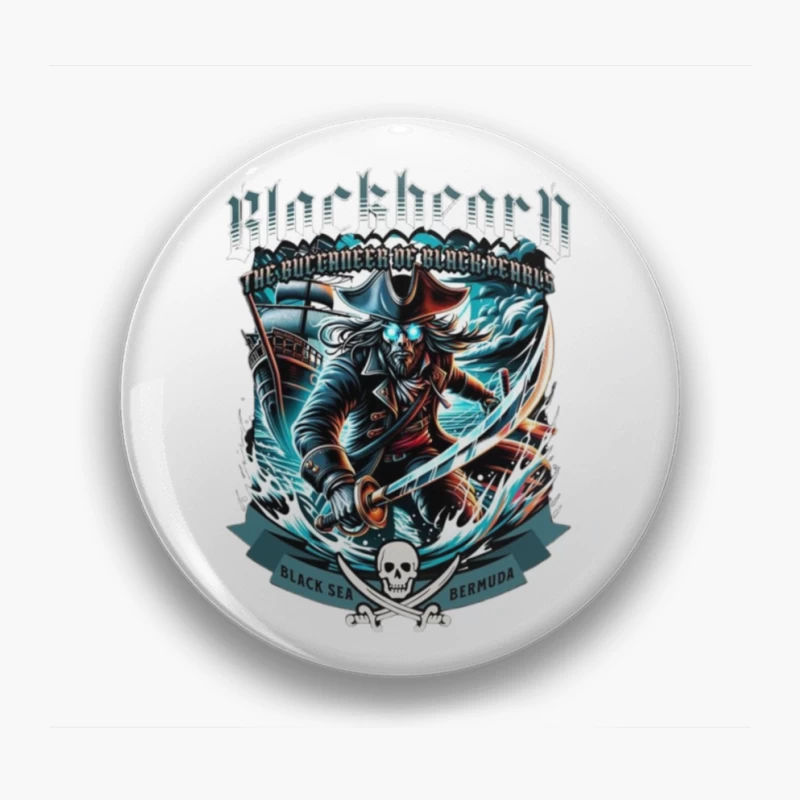 Dark Pirate Warrior of the Black Sea and Bermuda Pin