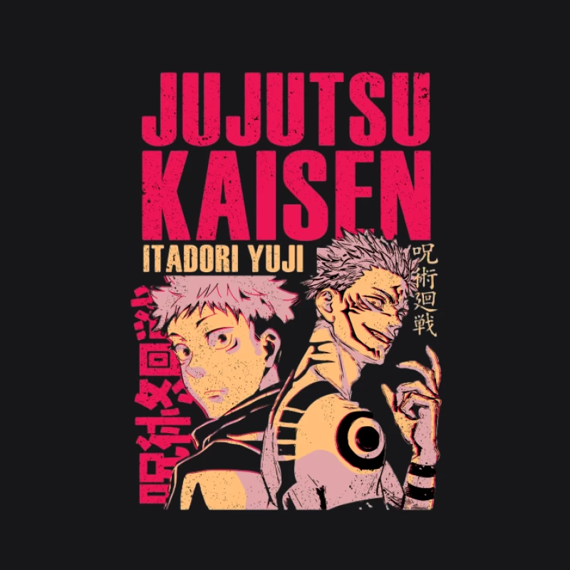 Jujutsu Kaisen Charaktere Yuji Itadori und Sukuna Damen Pullover Hoodie