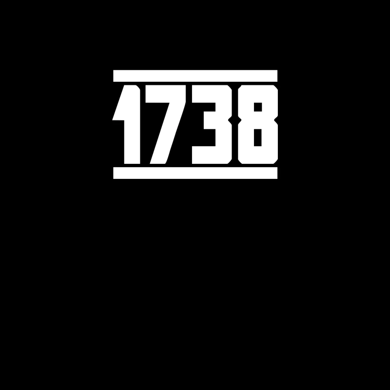 Graphic Design Featuring the Number 1738 iPhone Case