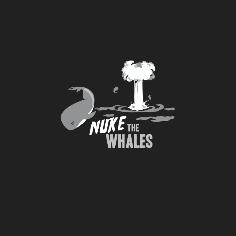 Whale and Nuclear Explosion Graphic Design Bucket Hat