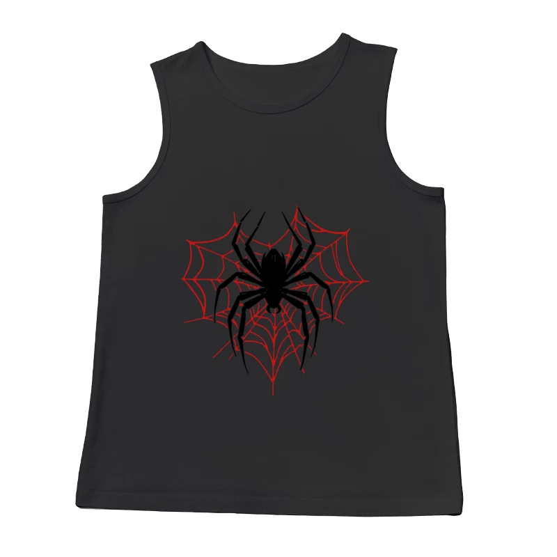 Rotes Spinnennetz-Design Herren Tanktops