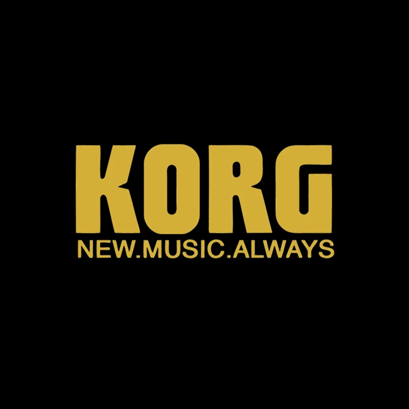 Korg Music Equipment Brand Logo in Yellow Mouse Pad