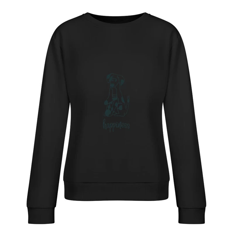 Cane con motivo di felicità Felpa pullover Donna