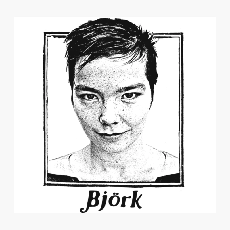 Bjork  Retro Fan Design Throw Pillow