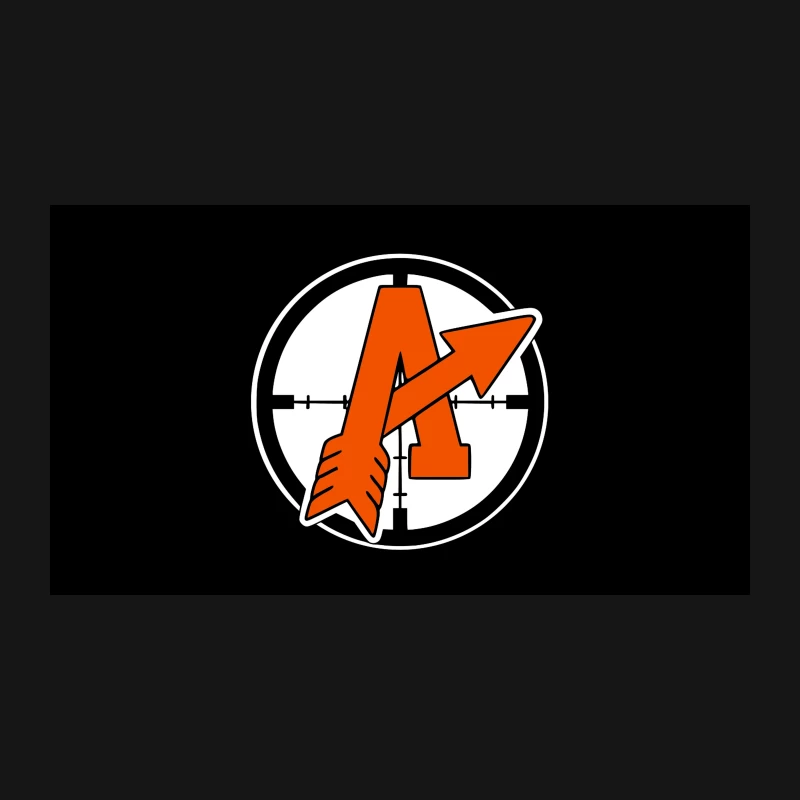 Orange Arrow Logo with Letter A: Sports Team Emblem Desk Mat