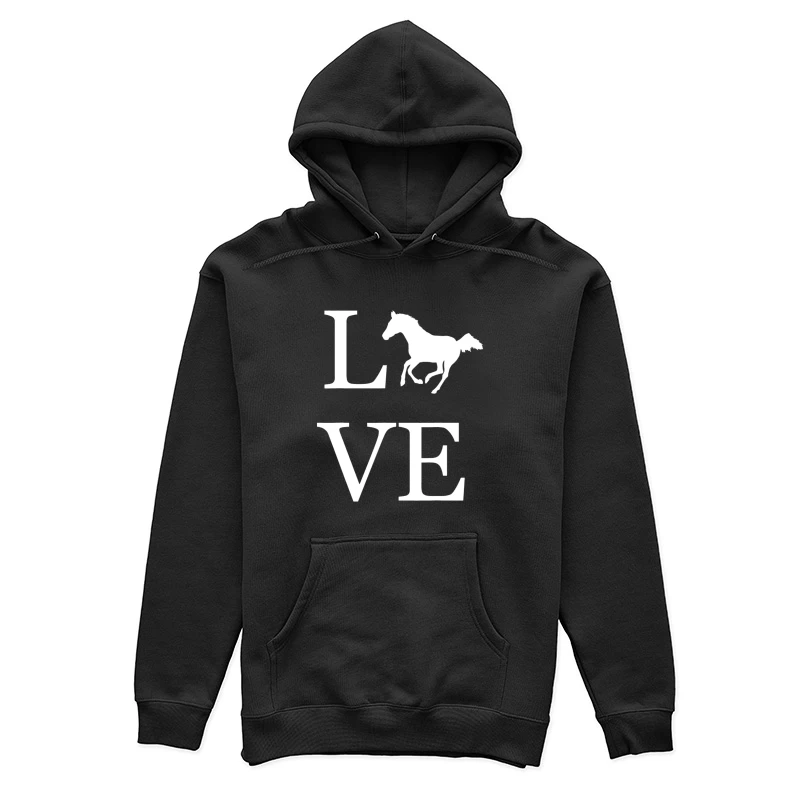 Motif de cheval et amour Femme Sweat à capuche