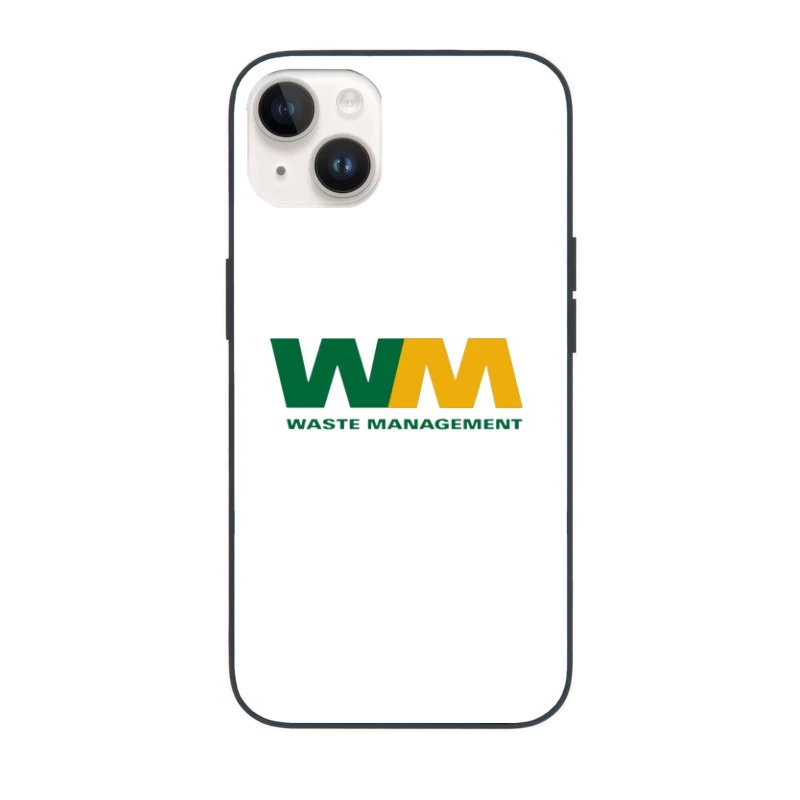 Waste Management (WM) Corporate Logo in Green and Yellow iPhone Case