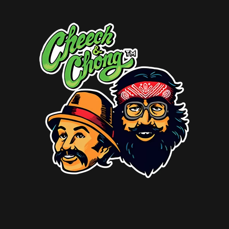 Cheech & Chong Retro Cartoon Logo Design Male T-Shirt