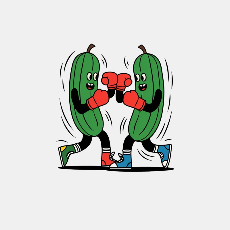 Boxing Cucumbers in Cartoon Style Male Tank Top