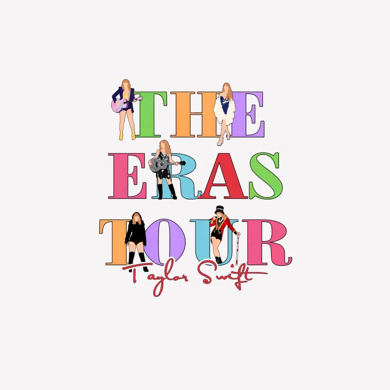Taylor Swift's The Eras Tour Illustrated Logo Design Male T-Shirt