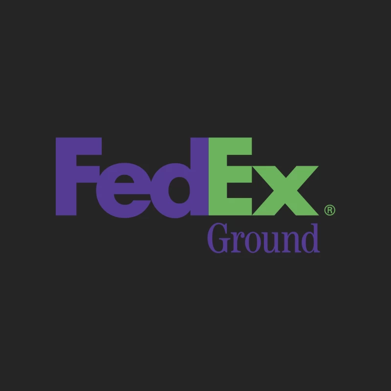 FedEx Ground Corporate Logo - Purple and Green Shipping Company Design Female Pullover Sweatshirt