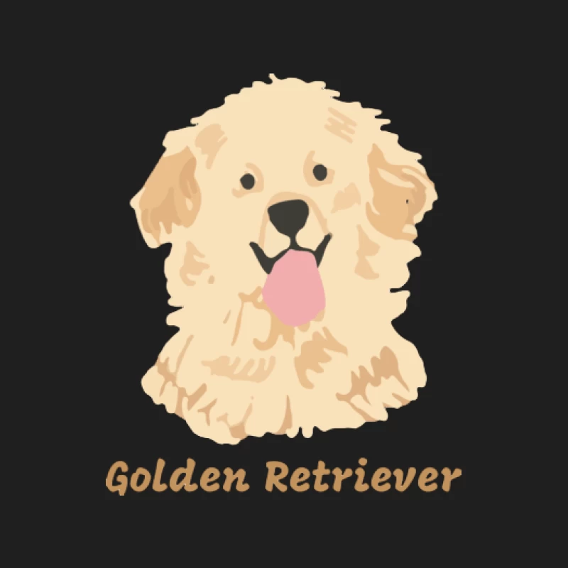 Niedlicher Golden Retriever Illustration Herren Tanktops