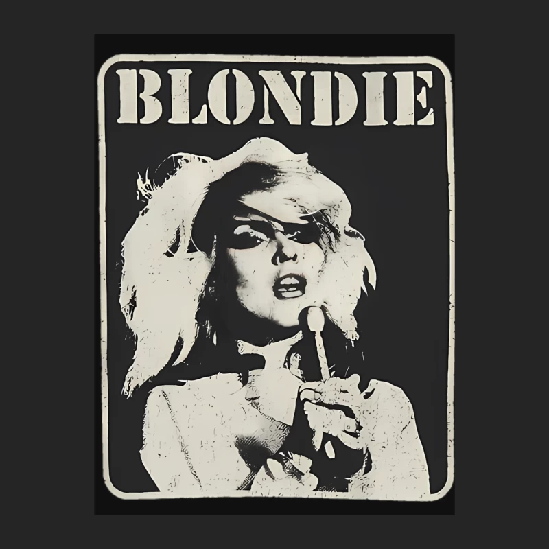 Vintage Black and White Blondie Band Promotional Poster Male Pullover Sweatshirt