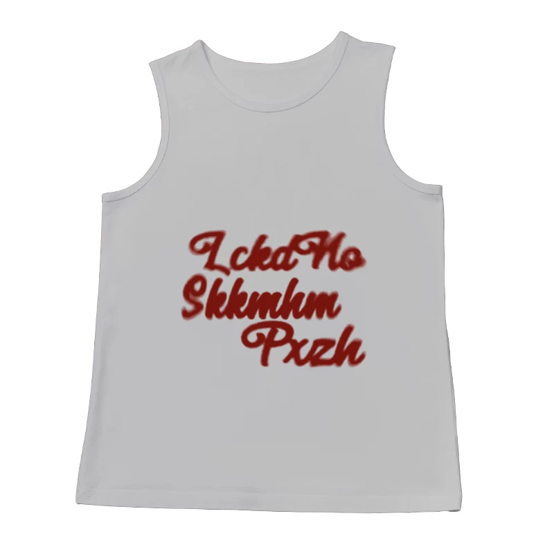 Künstlerischer roter Schriftzug Herren Tanktops