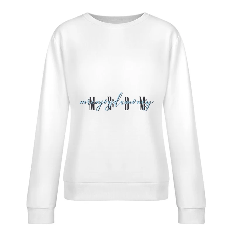 Moderner Schriftzug in Hellblau Damen Pullover Sweatshirt