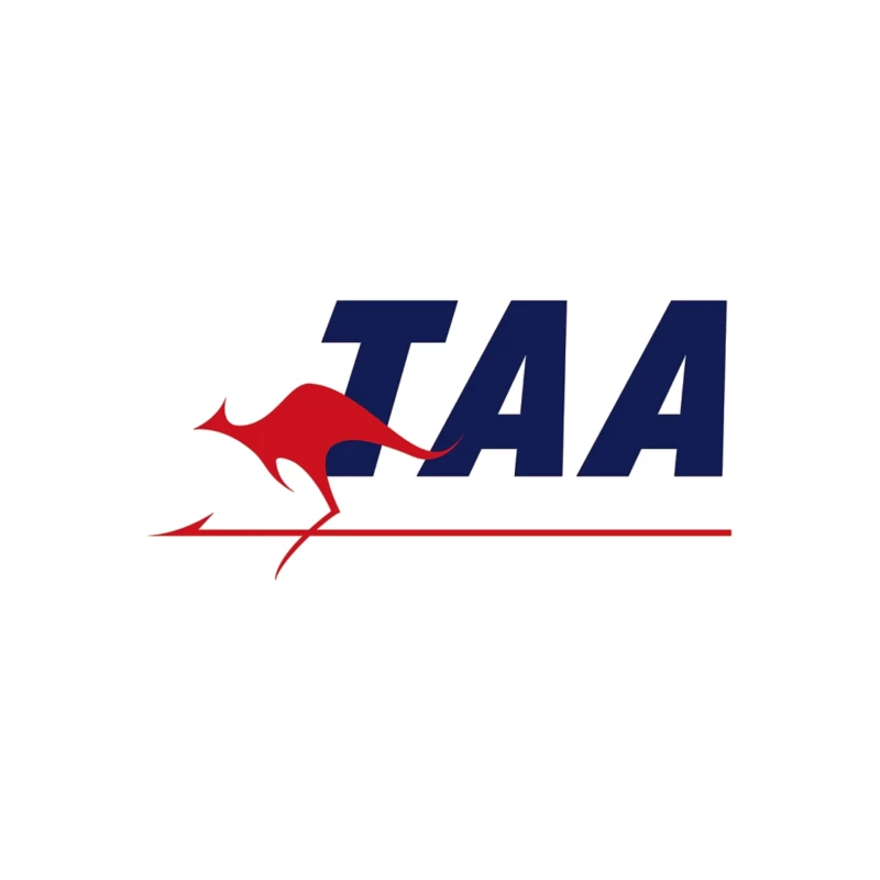 TAA (Trans Australia Airlines) Vintage Logo with Red Kangaroo Desk Mat