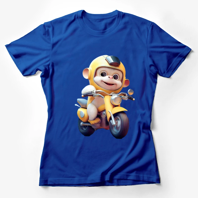 Fröhlicher Affe auf Motorrad Damen T-Shirt