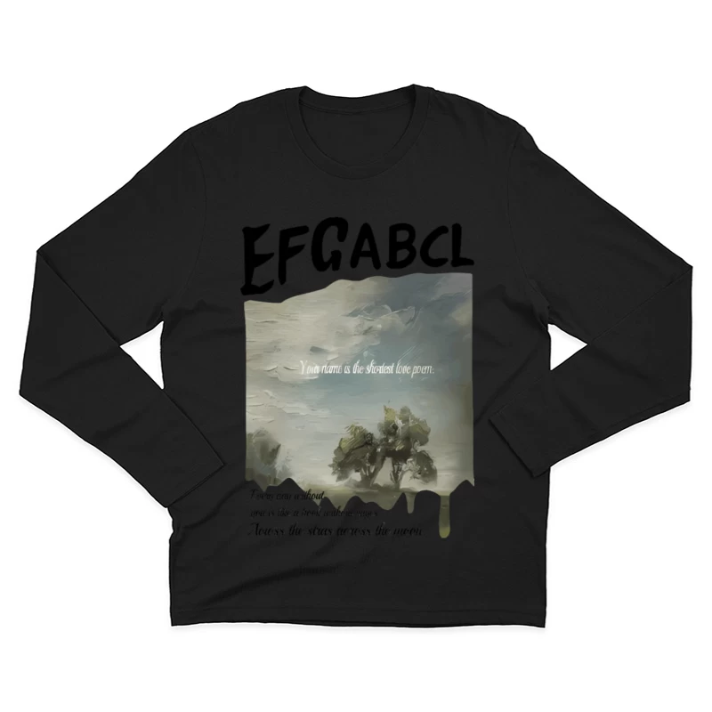 Musiknoten und Kunst Herren Langarm T-Shirt