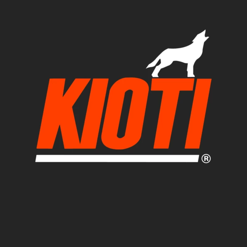 Kioti Farm Equipment Brand Logo with Wolf Silhouette Male Pullover Sweatshirt