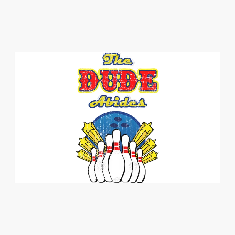 The Retro Dude Abides: Vintage Bowling Pins and Stars Travel Mug