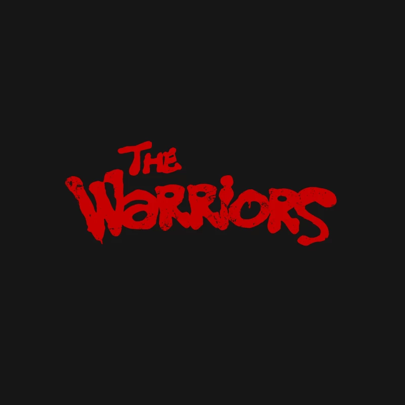 The Warriors Red Retro Movie Title Typography Desk Mat