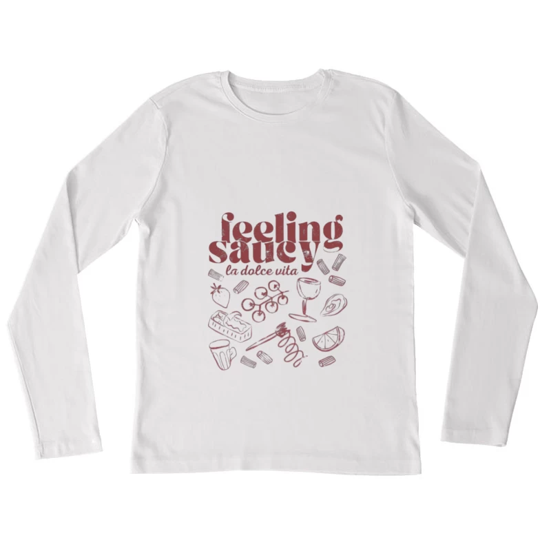 Art de Vivre à l'Italienne Femme Manches Longues T-Shirt