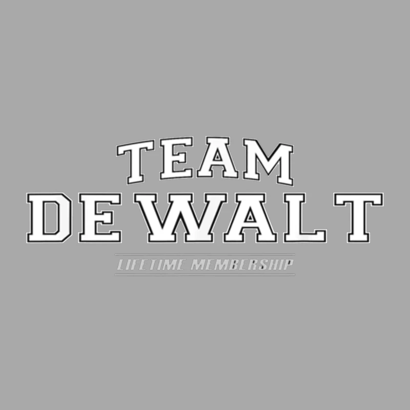 Team DeWalt Lifetime Membership Logo Design Male Pullover Hoodie