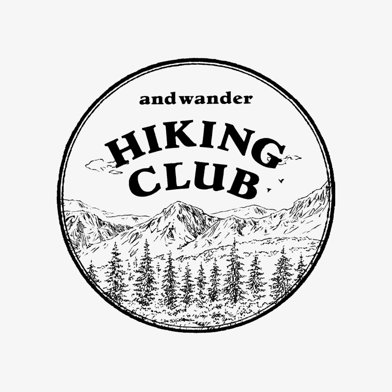 Hiking Club-Logo mit Bergen Damen Pullover Sweatshirt
