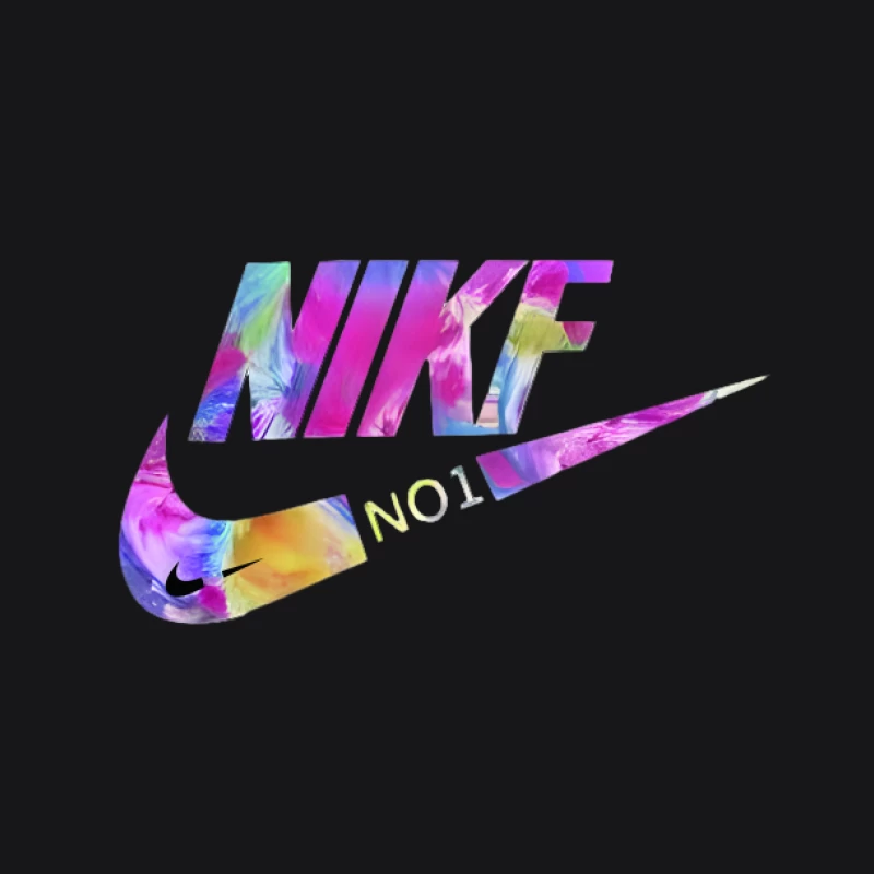 Buntes Nike-Logo mit Blumenmuster Herren Pullover Hoodie