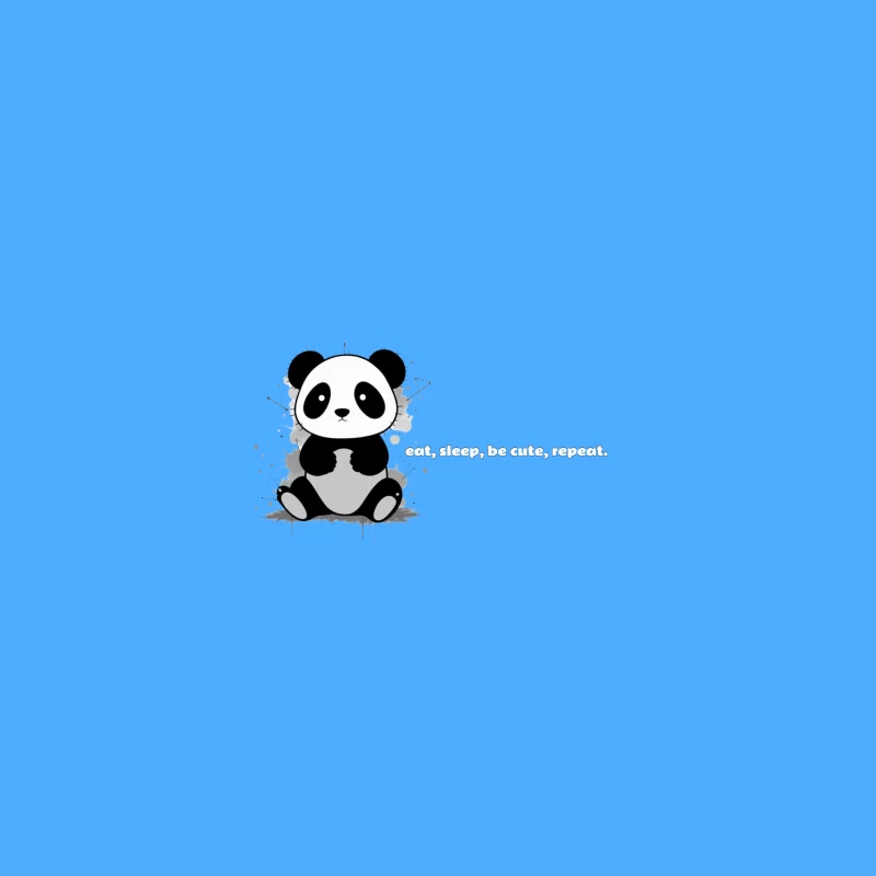 Cute Panda Illustration iPhone Case