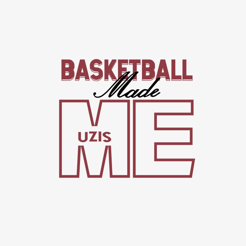 Basketball Me Uzis Design Herren Langarm T-Shirt