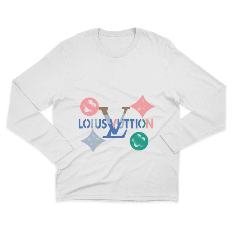 Künstlerisches Logo Design Herren Langarm T-Shirt