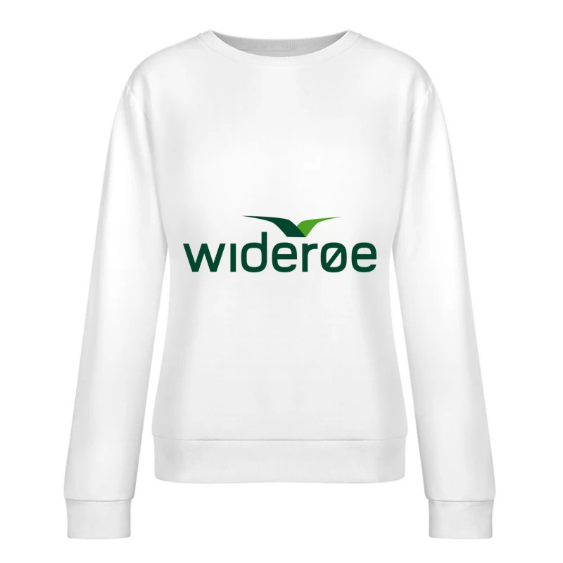 Wideroe Airlines Green Bird Logo Design Female Pullover Sweatshirt