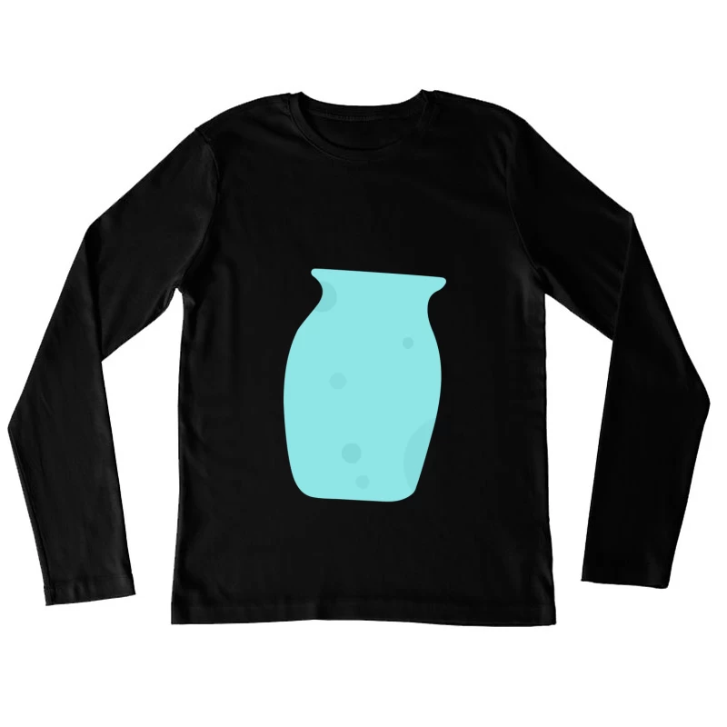 Vase bleu minimaliste Femme Manches Longues T-Shirt