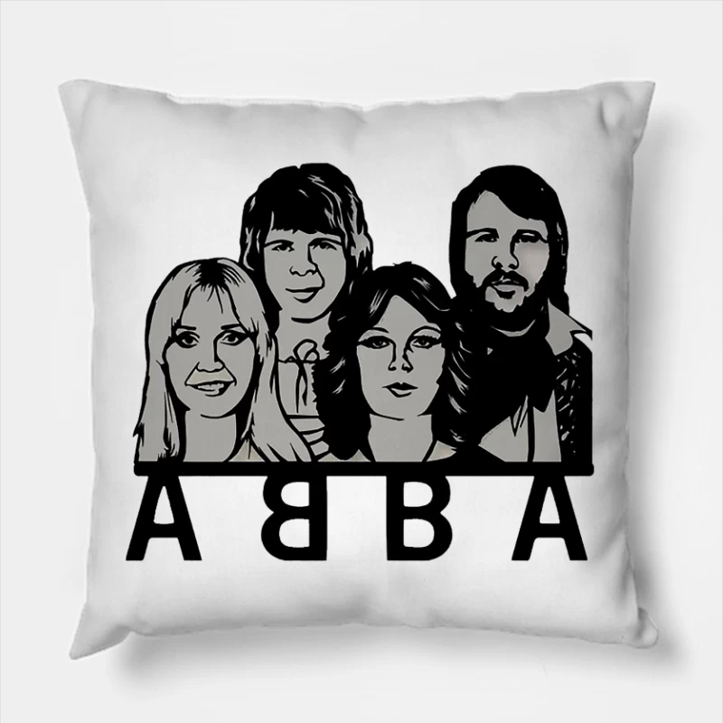 Abba Band Throw Pillow