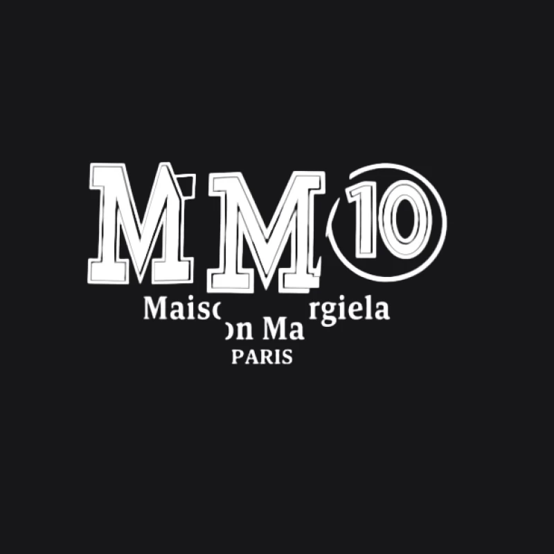 Logo Maison Margiela sur Fond Noir Homme Sweat à capuche