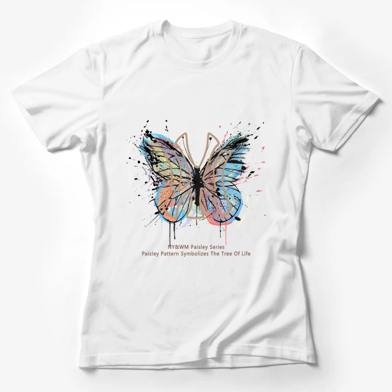 Schmetterling mit Paisley-Muster - Baum des Lebens Damen T-Shirt