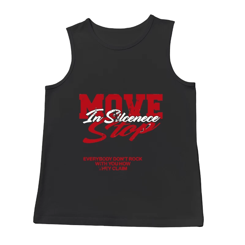 Motivationsspruch über Stille und Vertrauen Herren Tanktops