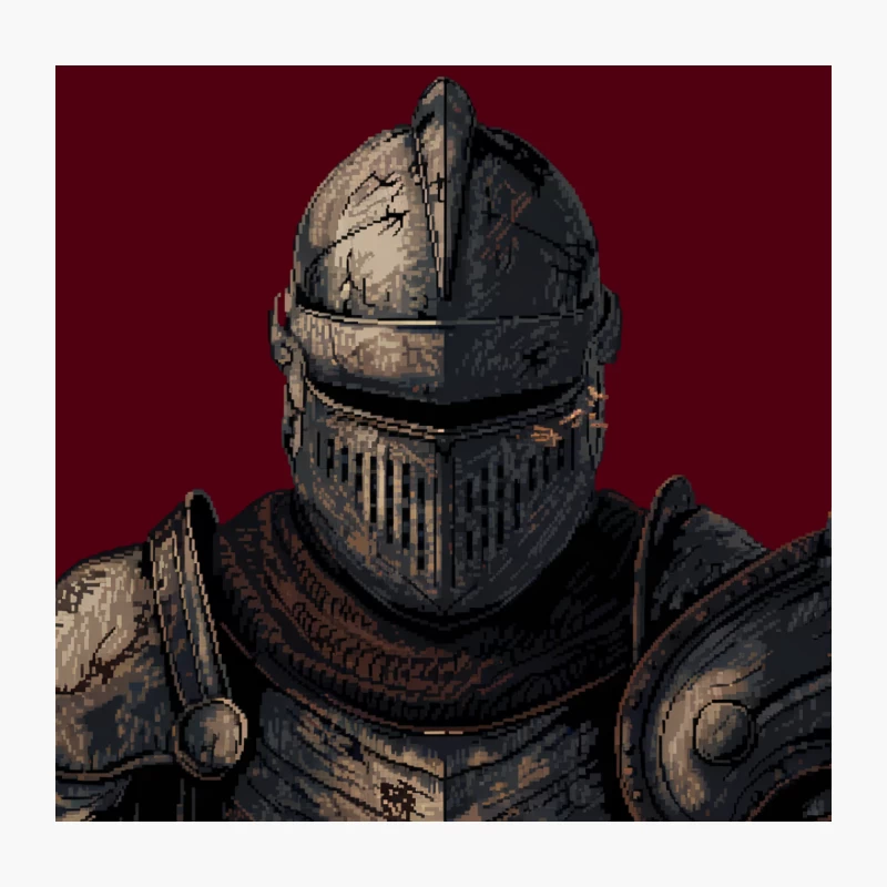 Dark Fantasy Medieval Knight in Ornate Armor Throw Pillow