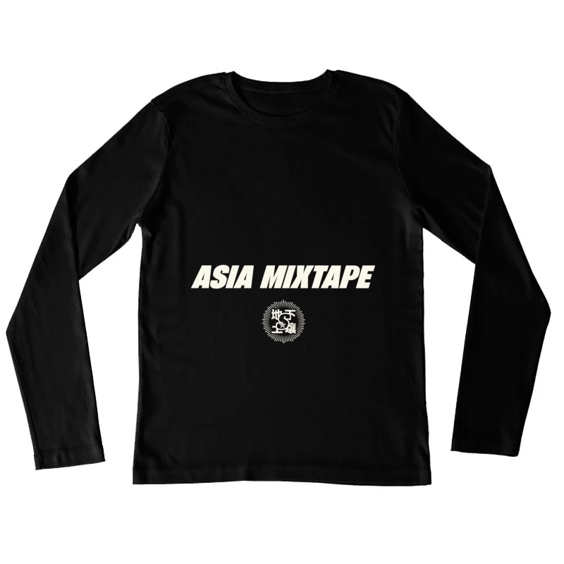 Asiatische Mixtape-Design mit Symbol Damen Langarm T-Shirt