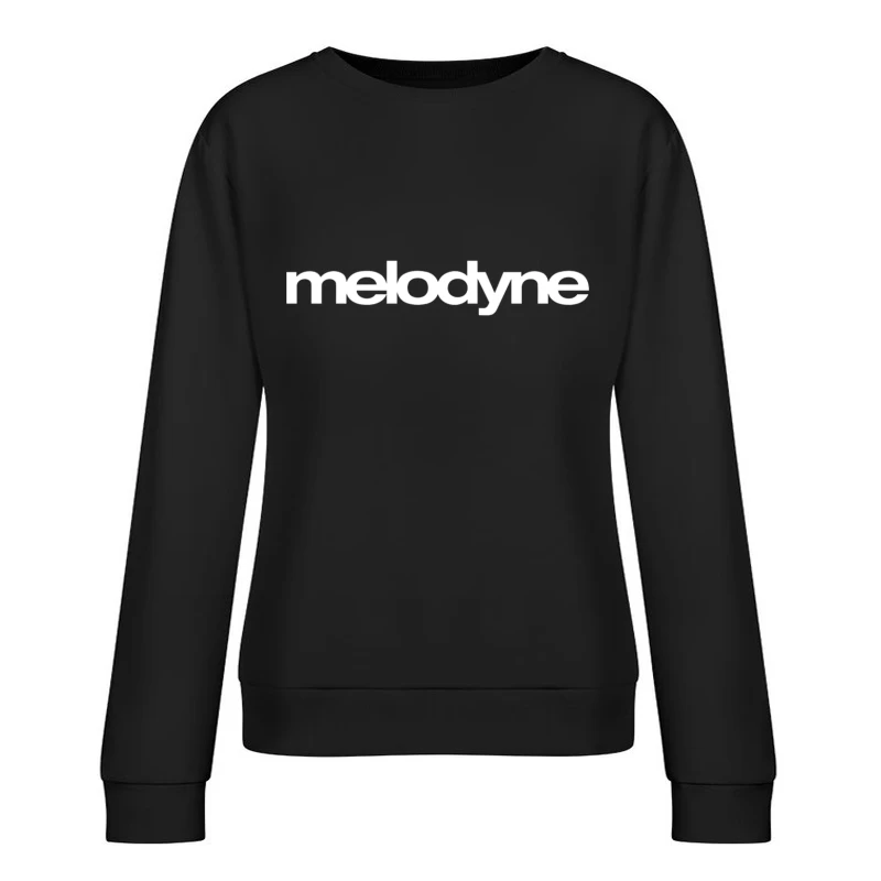 Melodyne Text Logo Outline Design Female Pullover Sweatshirt