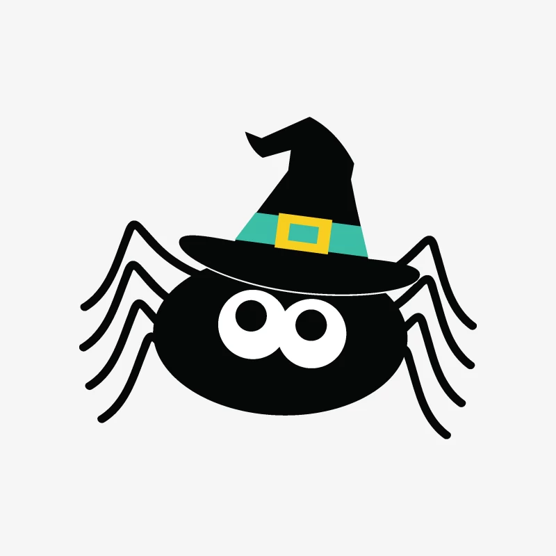 Araignée Halloween avec chapeau de sorcière Femme Sweat-shirt à enfiler