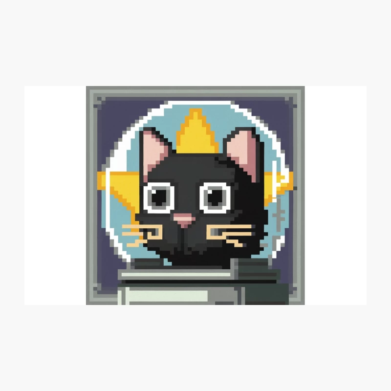 Pixel Art Space Cat Astronaut Game Icon Travel Mug