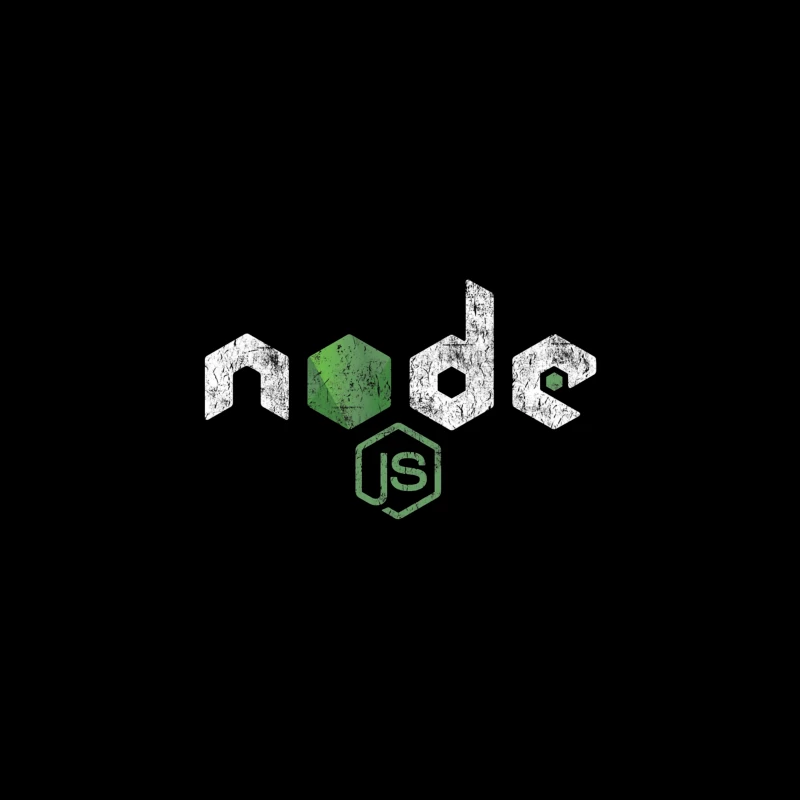 Node.js Programming Technology Logo with Distressed Effect Coffee Mug