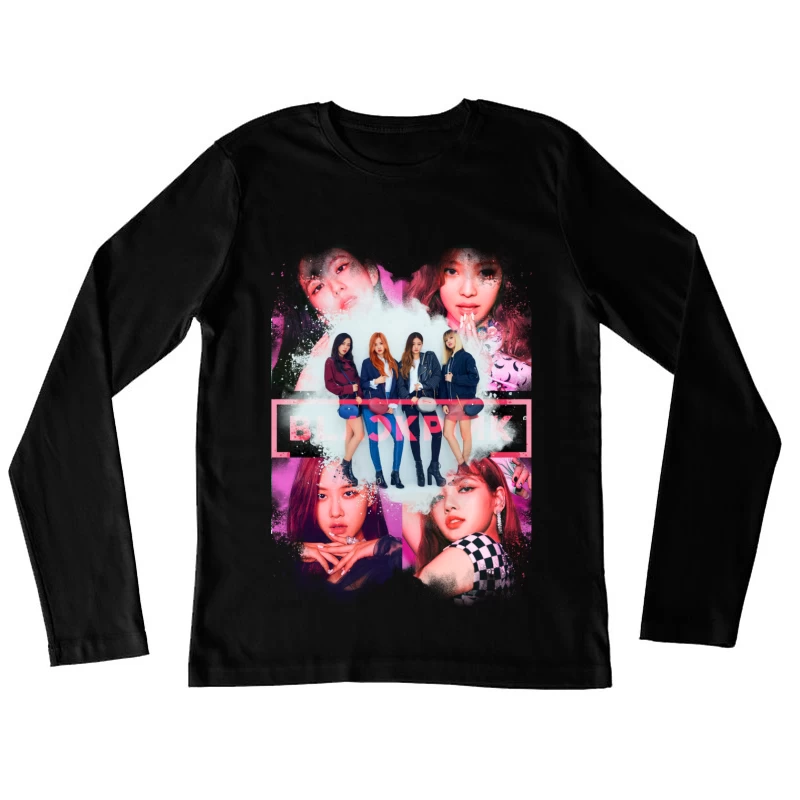 Vibrant K-pop Girl Group Fashion and Performance Showcase Female Long Sleeve T-Shirt