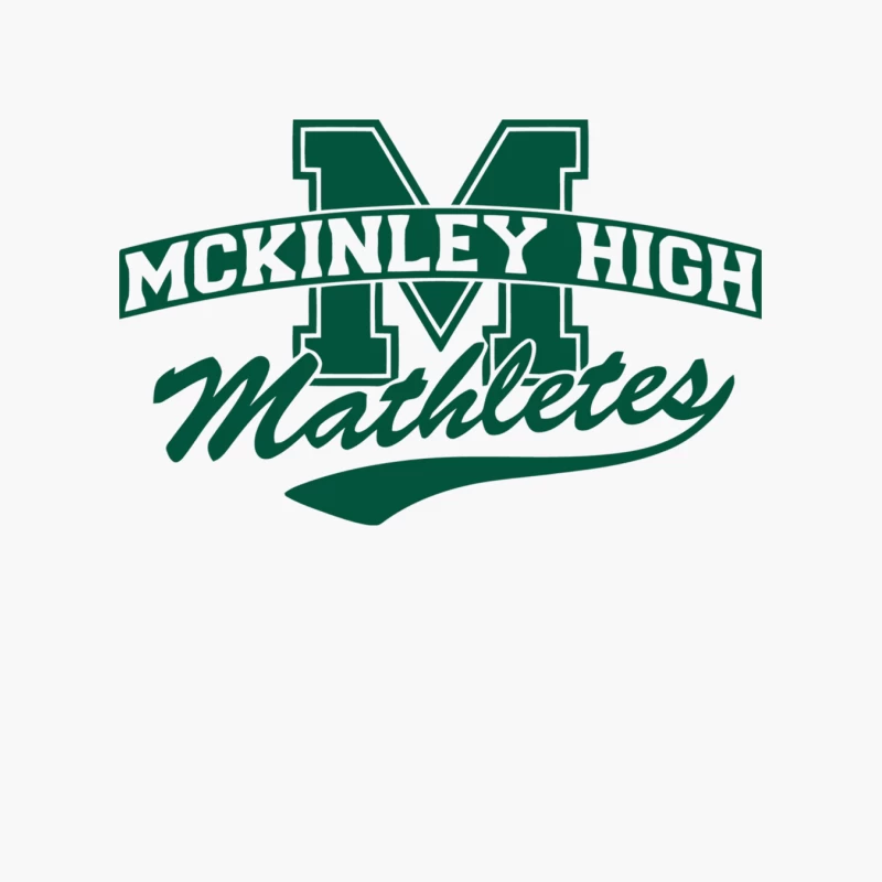 McKinley High Mathletes: Green and White School Logo Cotton Tote Bag