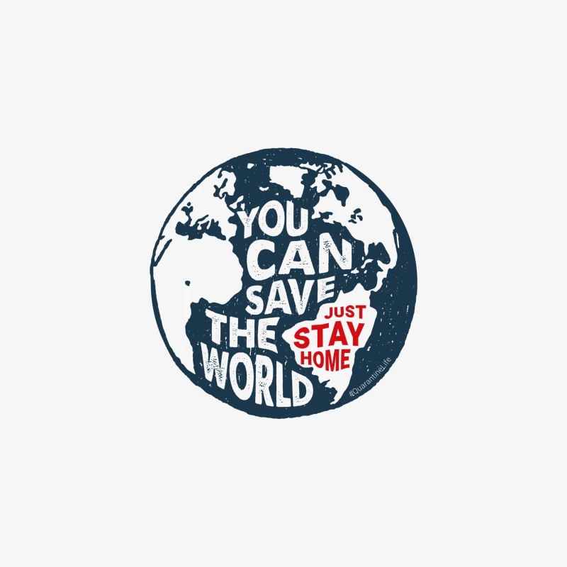 Message de confinement pour sauver le monde Homme Sweat-shirt à enfiler