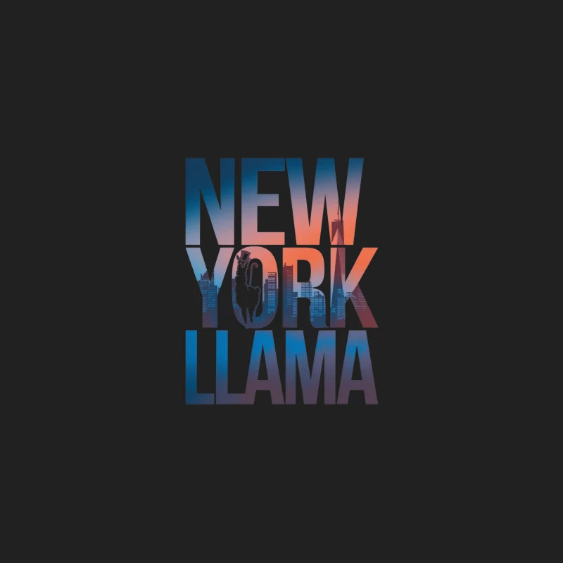 New York Llama: Urban Typography Meets Whimsical Wildlife Bucket Hat